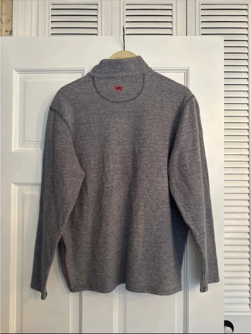 The Black Dog Men's Grey Quarter- Zip Large